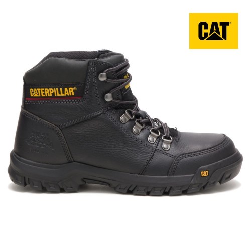 CAT Outline Steel Toe Men's Work Boots Black (AU I-057) Australia